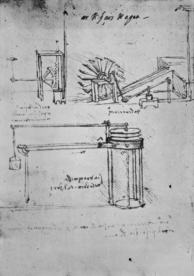 Manuscript B, Fol. 53 (verso) by Leonardo da Vinci